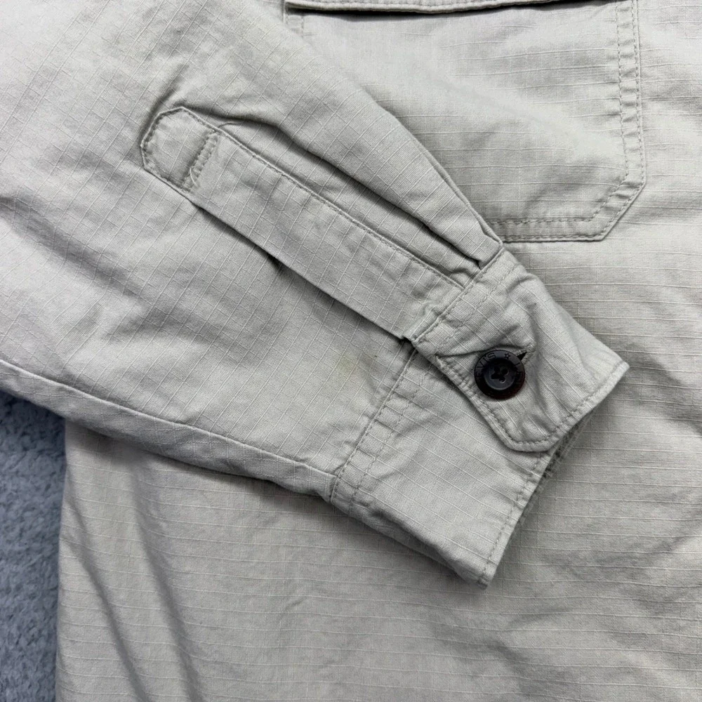 Levi's Mens Large Tan Sherpa Lined Utility Chore Canvas Shirt Jacket Shacket